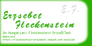 erzsebet fleckenstein business card